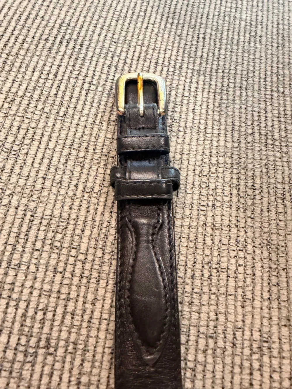 Vintage Genuine Leather Western Uniform Belt Solid Brass Police Style Buckle L41